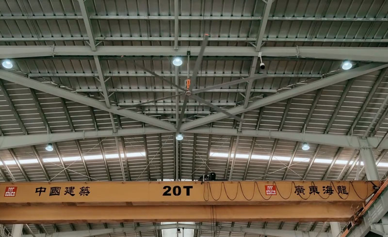 瑞泰風成功案例-工業(yè)大風扇筑-中國建筑廠房購置大吊扇